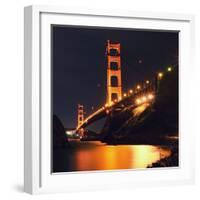 Golden Gate Bridge Retro View-Vincent James-Framed Photographic Print