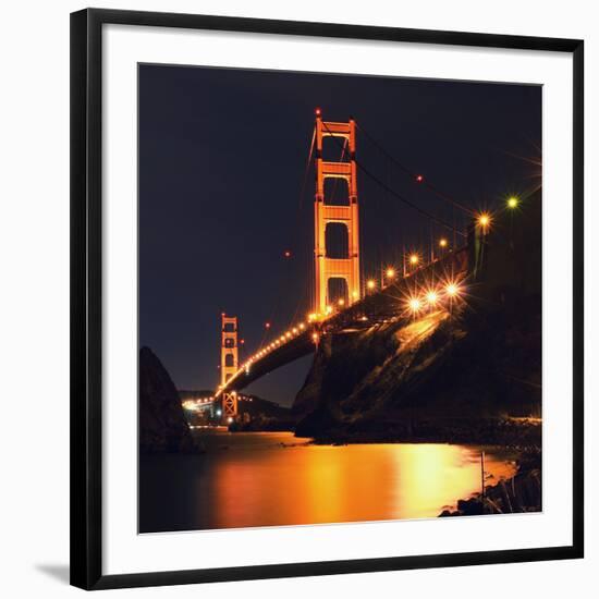 Golden Gate Bridge Retro View-Vincent James-Framed Photographic Print