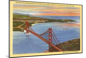 Golden Gate Bridge, San Francisco, California-null-Mounted Art Print