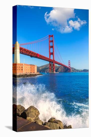 Golden Gate Bridge San Francisco from Presidio in California USA-holbox-Stretched Canvas