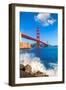 Golden Gate Bridge San Francisco from Presidio in California USA-holbox-Framed Premium Photographic Print