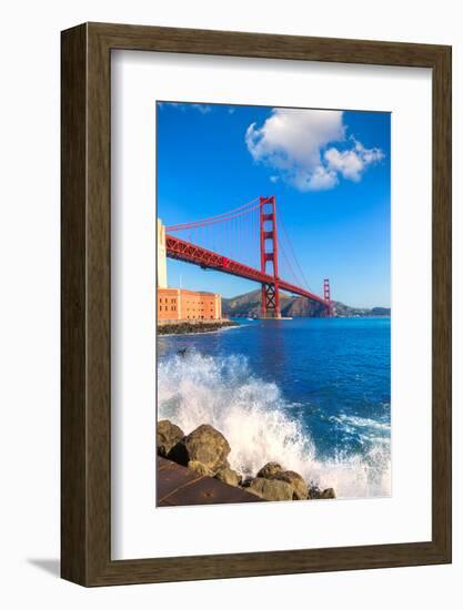 Golden Gate Bridge San Francisco from Presidio in California USA-holbox-Framed Photographic Print