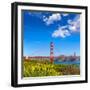 Golden Gate Bridge San Francisco from Presidio in California USA-holbox-Framed Photographic Print