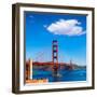 Golden Gate Bridge San Francisco from Presidio in California USA-holbox-Framed Photographic Print