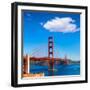 Golden Gate Bridge San Francisco from Presidio in California USA-holbox-Framed Photographic Print