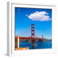 Golden Gate Bridge San Francisco from Presidio in California USA-holbox-Framed Photographic Print