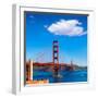 Golden Gate Bridge San Francisco from Presidio in California USA-holbox-Framed Photographic Print