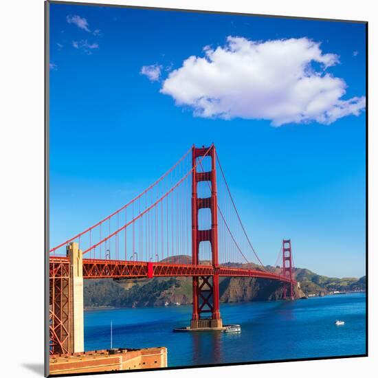 Golden Gate Bridge San Francisco from Presidio in California USA-holbox-Mounted Photographic Print