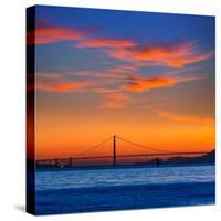 Golden Gate Bridge Sunset in San Francisco California USA-holbox-Stretched Canvas