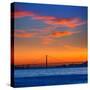 Golden Gate Bridge Sunset in San Francisco California USA-holbox-Stretched Canvas