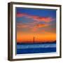 Golden Gate Bridge Sunset in San Francisco California USA-holbox-Framed Photographic Print