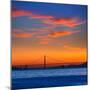 Golden Gate Bridge Sunset in San Francisco California USA-holbox-Mounted Photographic Print