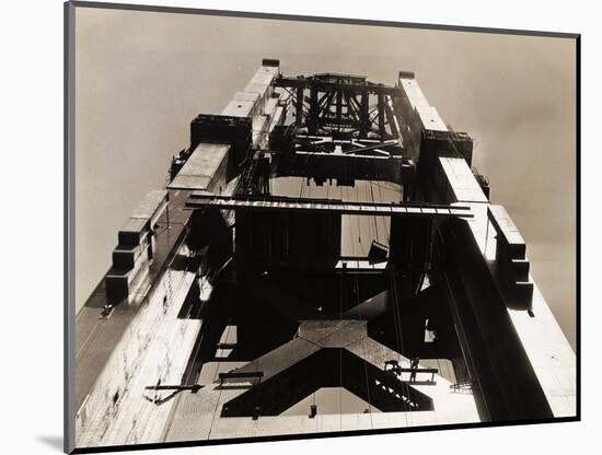 Golden Gate Bridge under Construction-null-Mounted Photographic Print