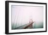 Golden Gate Bridge White Out, Foggy Day at San Francisco-Vincent James-Framed Photographic Print