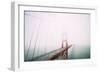 Golden Gate Bridge White Out, Foggy Day at San Francisco-Vincent James-Framed Photographic Print