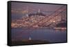 Golden Gate Bridge with city of San Francisco behind, California, USA-Stuart Westmorland-Framed Stretched Canvas