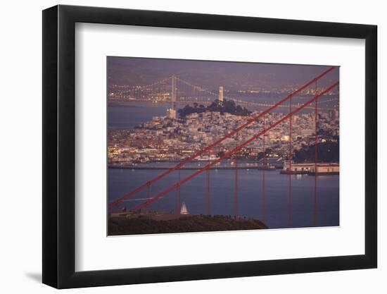Golden Gate Bridge with city of San Francisco behind, California, USA-Stuart Westmorland-Framed Photographic Print