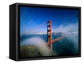 Golden Gate Bridge with Mist and Fog, San Francisco, California, USA-Steve Vidler-Framed Stretched Canvas