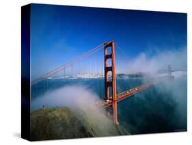 Golden Gate Bridge with Mist and Fog, San Francisco, California, USA-Steve Vidler-Stretched Canvas