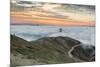 Golden Gate Bridge with morning fog shot at sunrise from Slackers Hill. San Francisco, Marin County-ClickAlps-Mounted Photographic Print