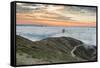 Golden Gate Bridge with morning fog shot at sunrise from Slackers Hill. San Francisco, Marin County-ClickAlps-Framed Stretched Canvas