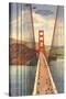 Golden Gate Bridge with Planes, San Francisco, California-null-Stretched Canvas