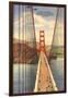 Golden Gate Bridge with Planes, San Francisco, California-null-Framed Art Print