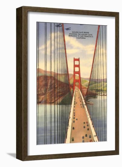 Golden Gate Bridge with Planes, San Francisco, California-null-Framed Art Print