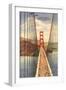 Golden Gate Bridge with Planes, San Francisco, California-null-Framed Art Print
