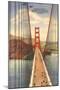 Golden Gate Bridge with Planes, San Francisco, California-null-Mounted Art Print