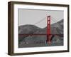 Golden Gate Bridge with Red Pop Border-Emily Navas-Framed Photographic Print