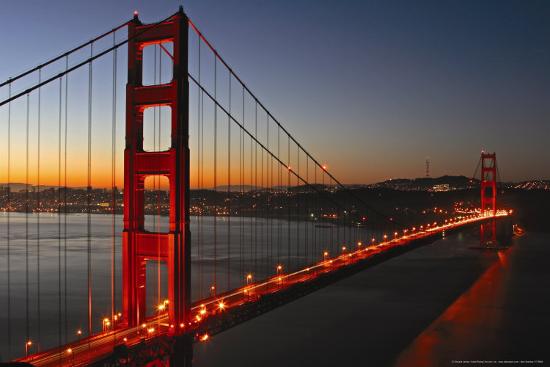 Golden Gate Bridge-Vincent James-Lamina Framed Poster