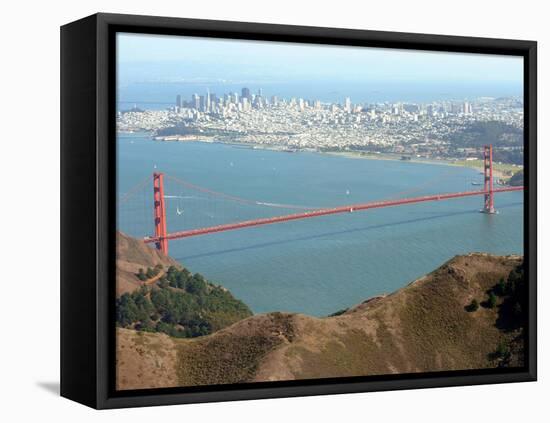 Golden Gate Bridge-Noah Berger-Framed Stretched Canvas