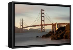 Golden Gate Bridge-Ron Langager-Framed Stretched Canvas