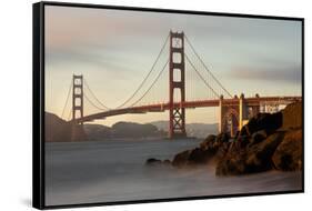 Golden Gate Bridge-Ron Langager-Framed Stretched Canvas