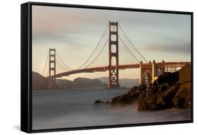 Golden Gate Bridge-Ron Langager-Framed Stretched Canvas