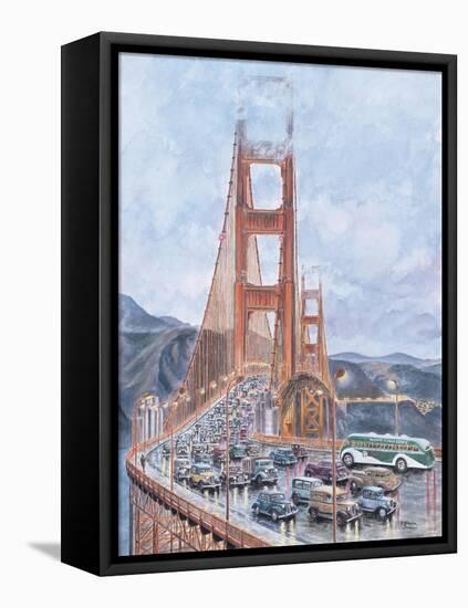 Golden Gate Bridge-Stanton Manolakas-Framed Stretched Canvas