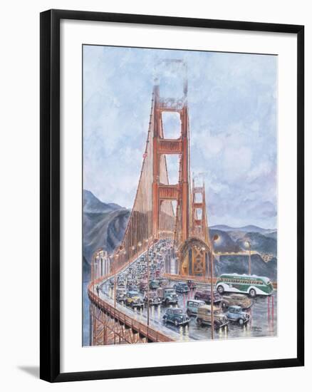 Golden Gate Bridge-Stanton Manolakas-Framed Premium Giclee Print