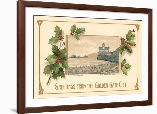 Golden Gate City, Cliff House, San Francisco, California-null-Framed Art Print