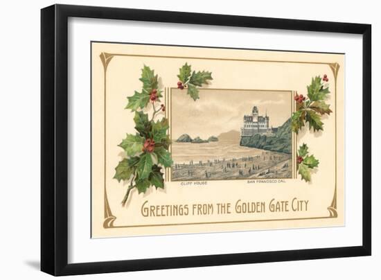 Golden Gate City, Cliff House, San Francisco, California-null-Framed Art Print