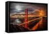 Golden Gate Evening-John Gavrilis-Framed Stretched Canvas