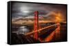 Golden Gate Evening-John Gavrilis-Framed Stretched Canvas