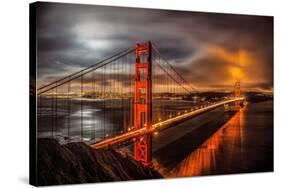 Golden Gate Evening-John Gavrilis-Stretched Canvas