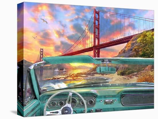Golden Gate from a Car-Dominic Davison-Stretched Canvas