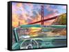 Golden Gate from a Car-Dominic Davison-Framed Stretched Canvas