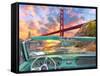 Golden Gate from a Car-Dominic Davison-Framed Stretched Canvas