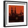 Golden Gate in the Eastern City. the City Walls and the Mosque. Holiday Symbol. Illustration-Dmitrii Usachov-Framed Premium Giclee Print