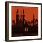 Golden Gate in the Eastern City. the City Walls and the Mosque. Holiday Symbol. Illustration-Dmitrii Usachov-Framed Premium Giclee Print