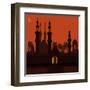 Golden Gate in the Eastern City. the City Walls and the Mosque. Holiday Symbol. Illustration-Dmitrii Usachov-Framed Art Print