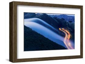 Golden Gate Night Moves, San Francisco Bay, Bridge and Fog.tif-Vincent James-Framed Photographic Print